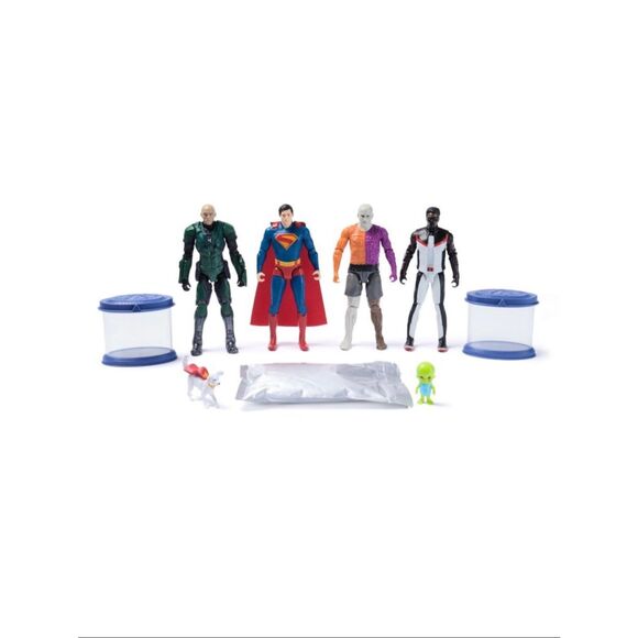 Superman DC Comics TRGX action figure set 6” 4 pack New in Box Luthorcorp lab L - Picture 1 of 5